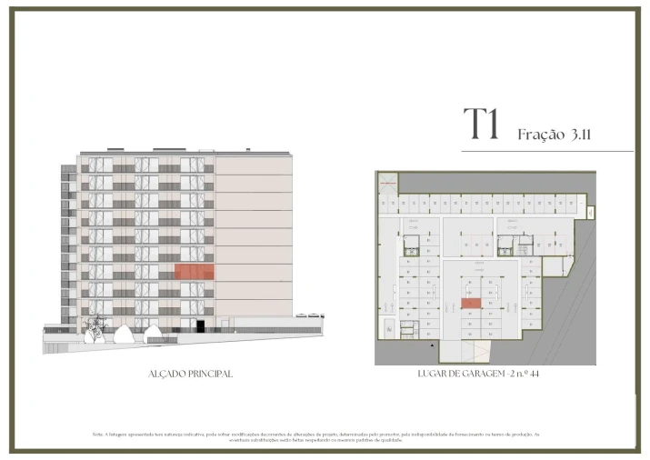 Apartamento T1 para Venda em Vilar de Andorinho Planta 2