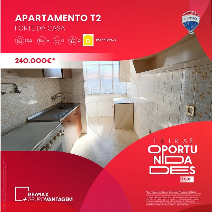 Apartamento T2 para Venda em Póvoa de Santa Iria e Forte da Casa Foto 14