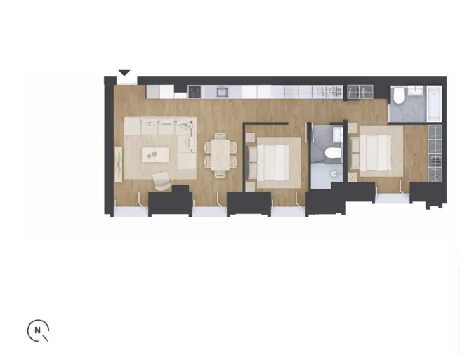 Apartamento T2 para Venda em Avenidas Novas Planta 1