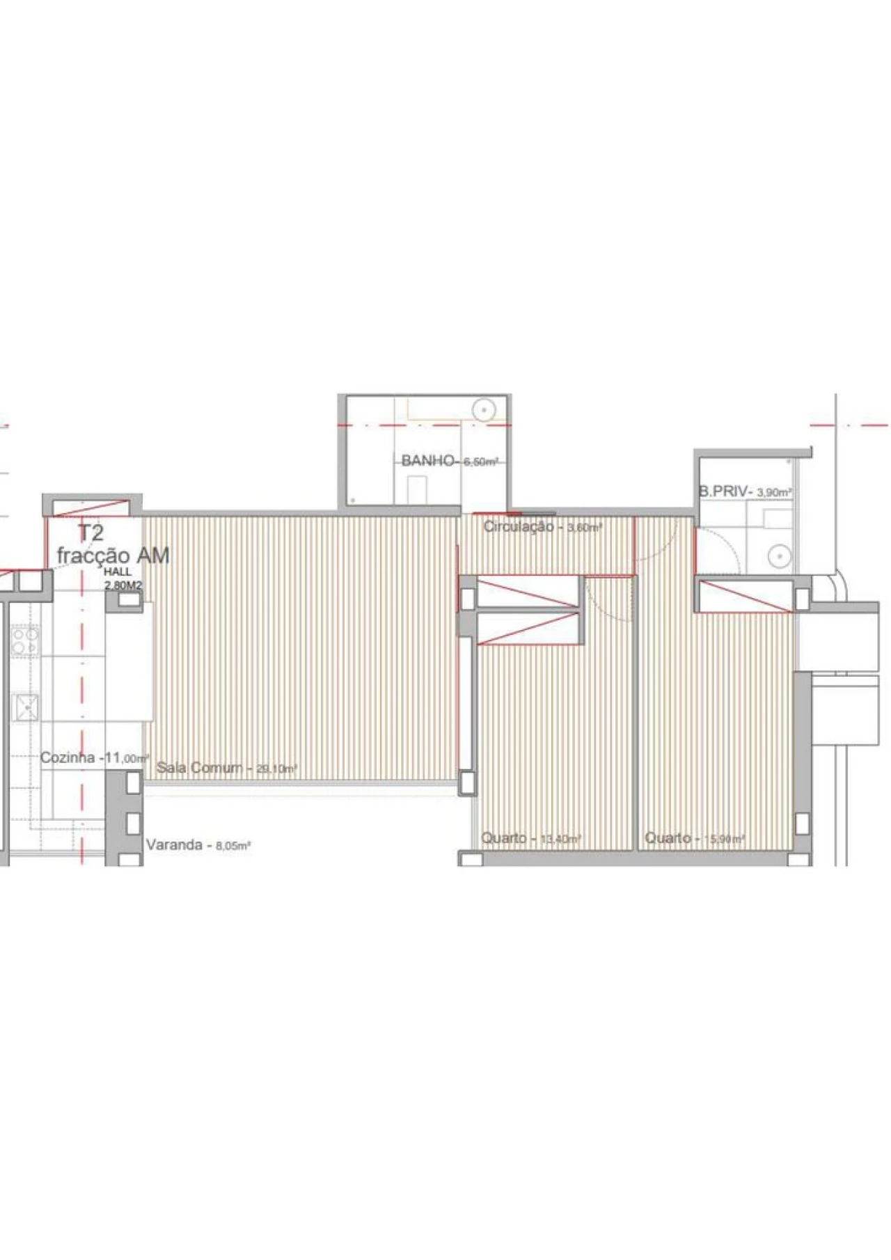 Apartamento T2 para Venda em Campo e Sobrado Foto 13
