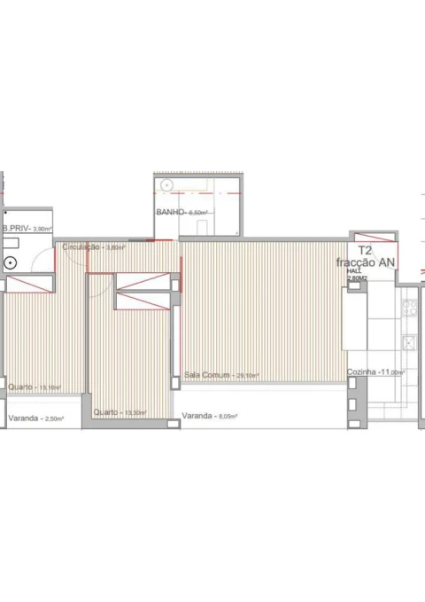 Apartamento T2 para Venda em Campo e Sobrado