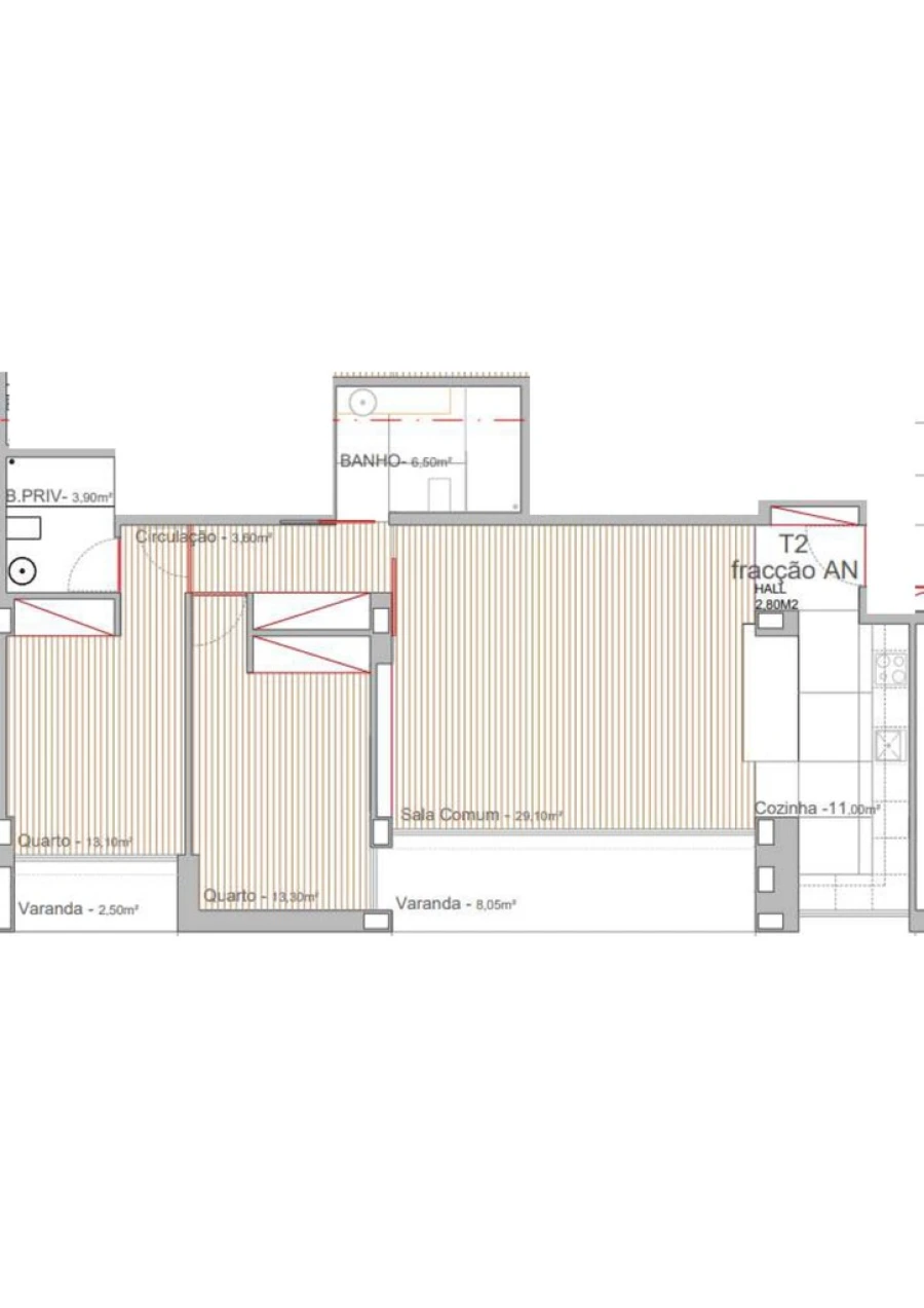 Apartamento T2 para Venda em Campo e Sobrado Foto 13