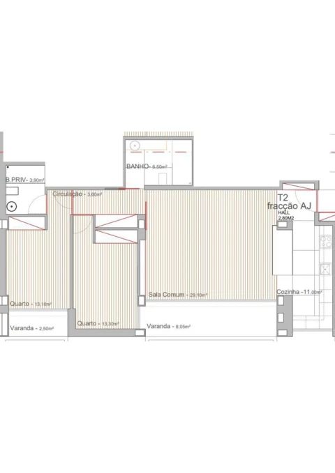 Apartamento T2 para Venda em Campo e Sobrado