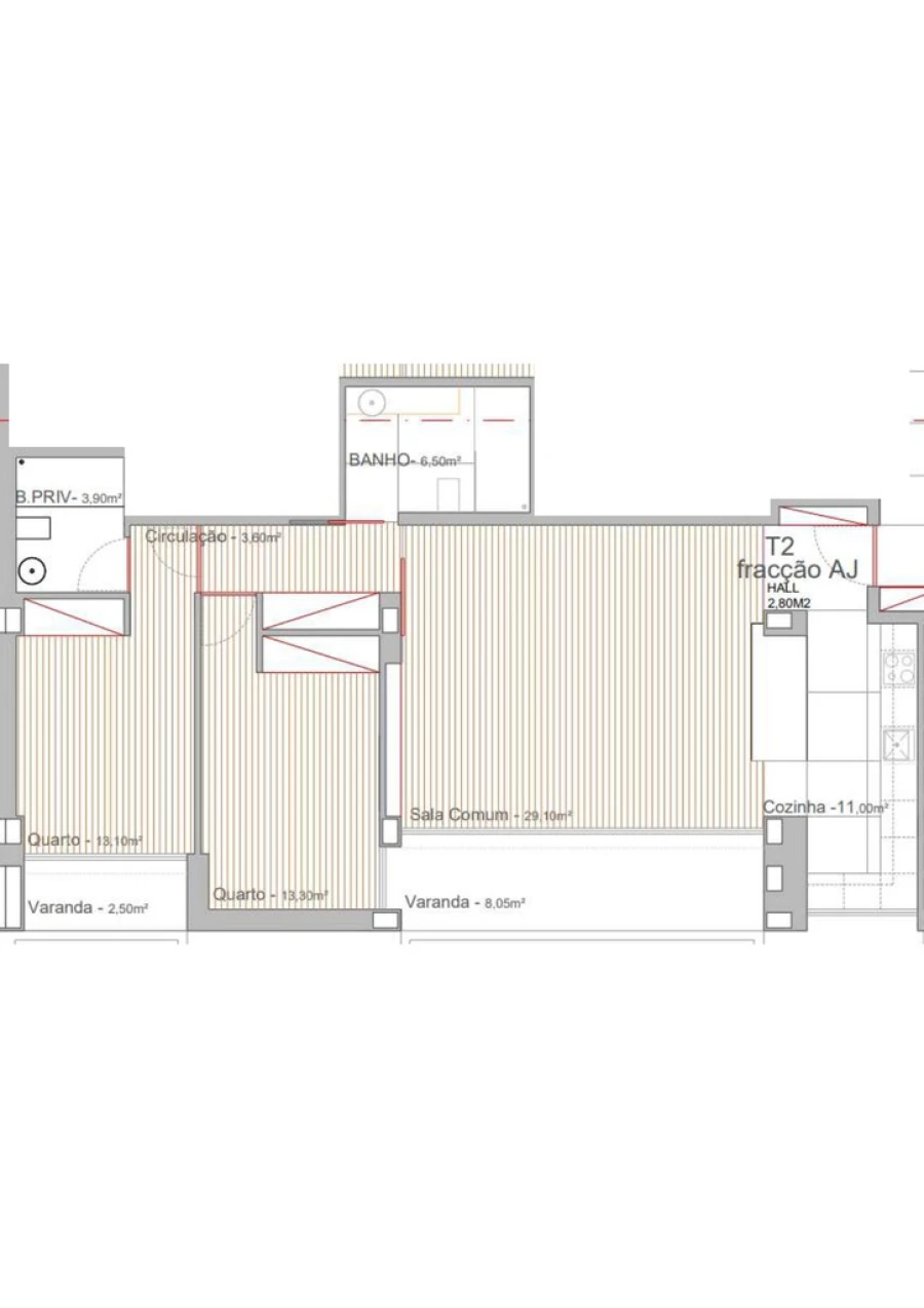 Apartamento T2 para Venda em Campo e Sobrado Foto 13