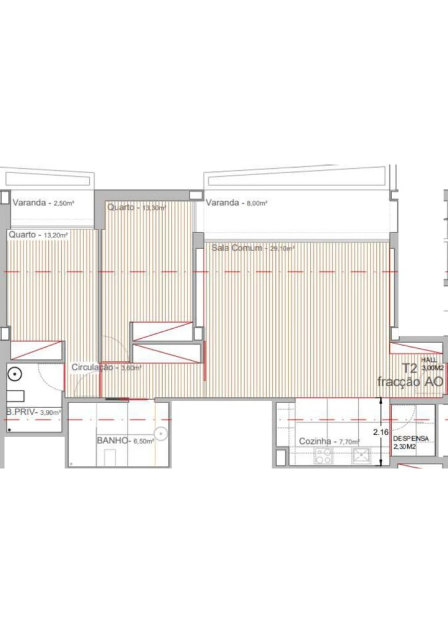 Apartamento T2 para Venda em Campo e Sobrado Foto 13