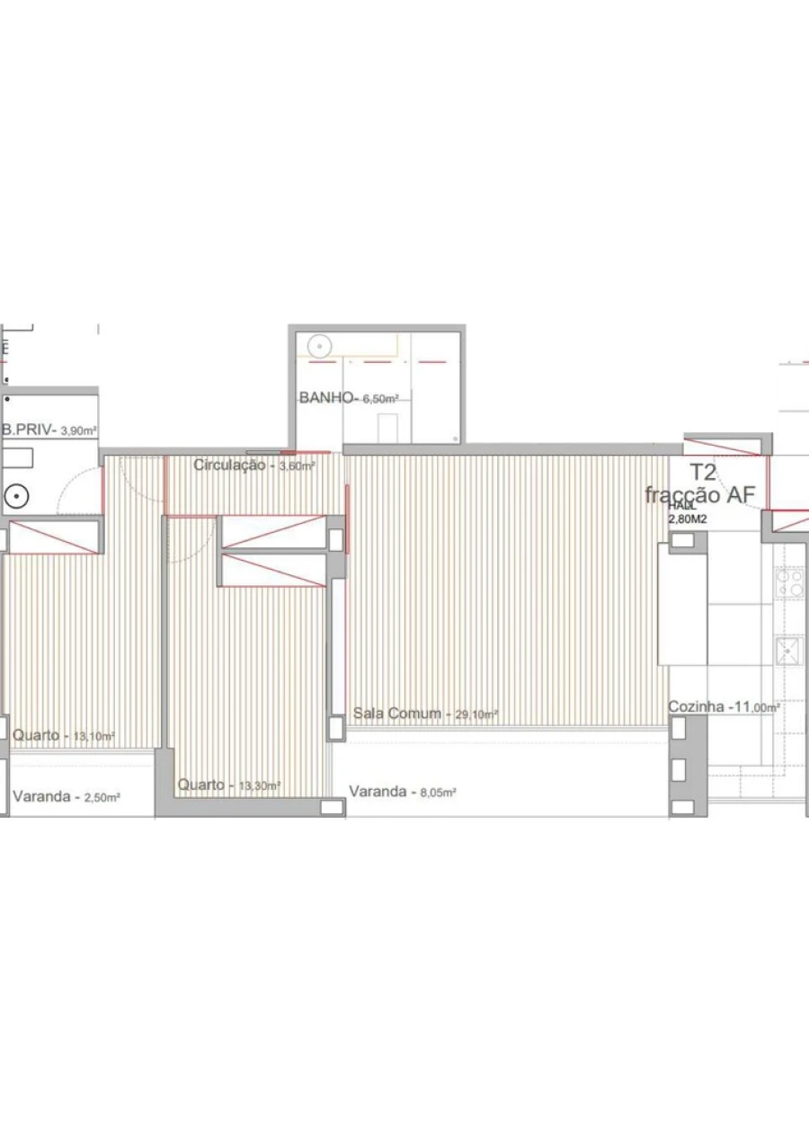 Apartamento T2 para Venda em Campo e Sobrado Foto 13