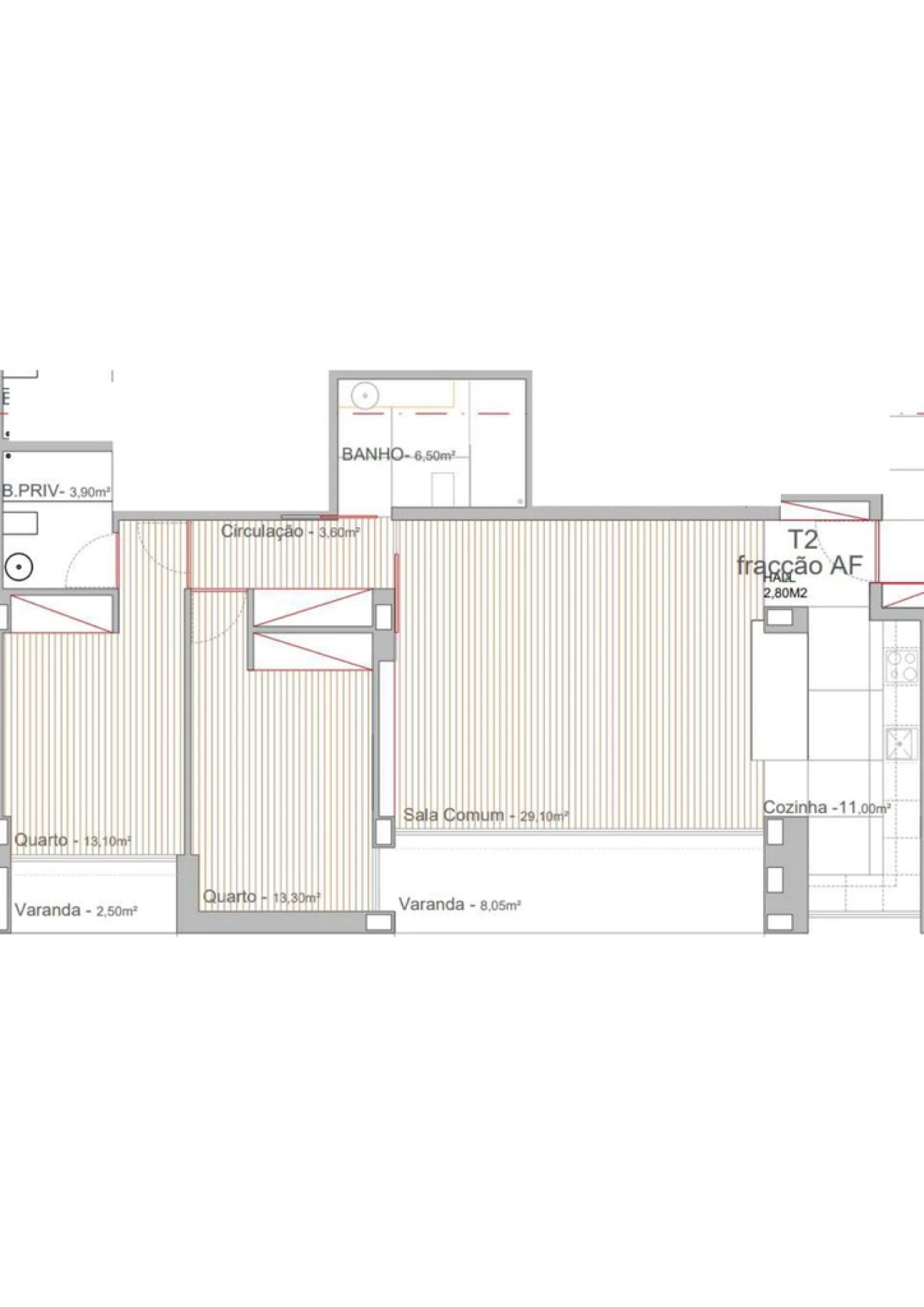 Apartamento T2 para Venda em Campo e Sobrado Foto 13
