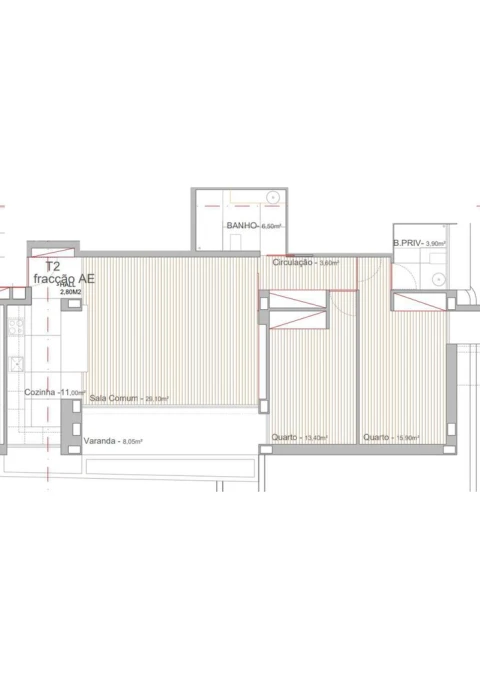 Apartamento T2 para Venda em Campo e Sobrado
