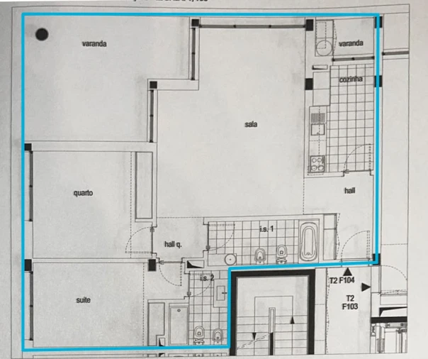Apartamento T2 para Venda em Quarteira Planta 1