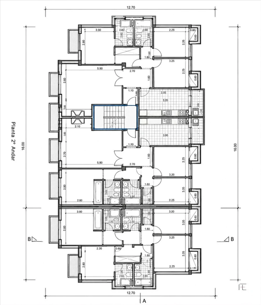 Apartamento T3 para Venda em Paços de Brandão Planta 1