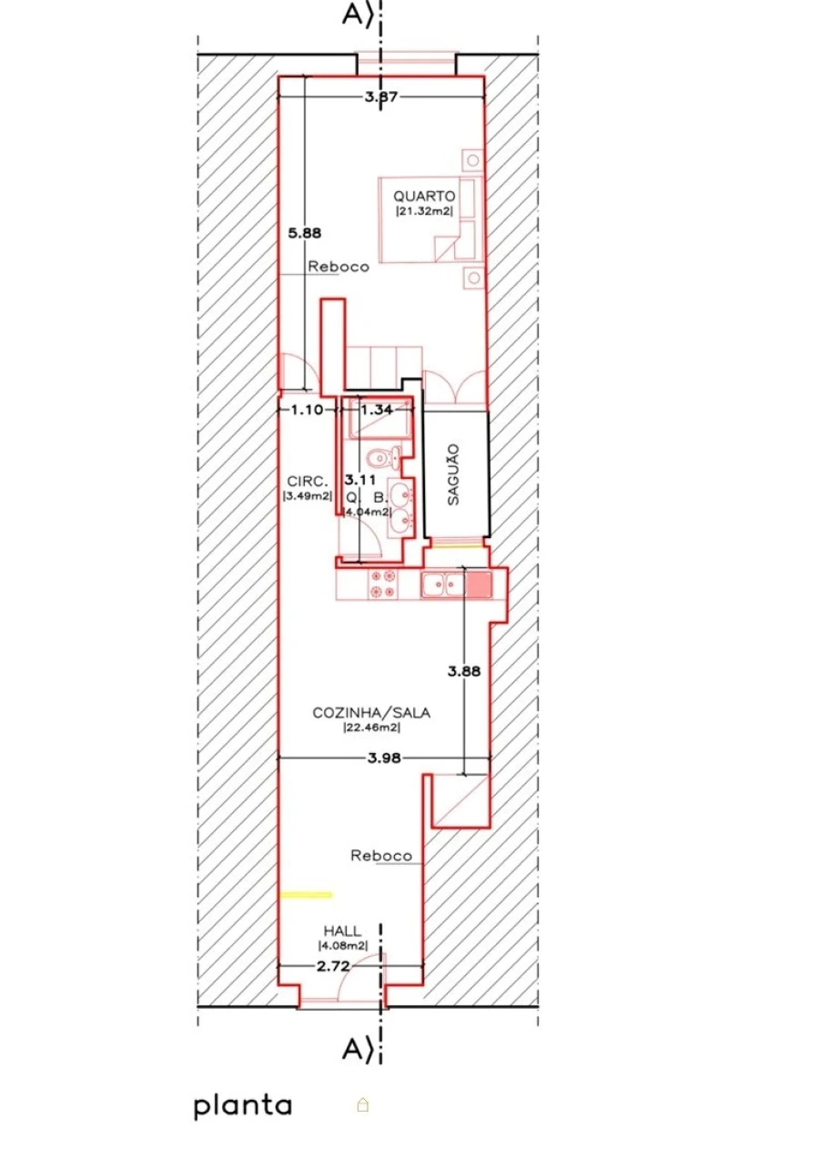 Apartamento T1 para Venda em Buarcos Foto 22