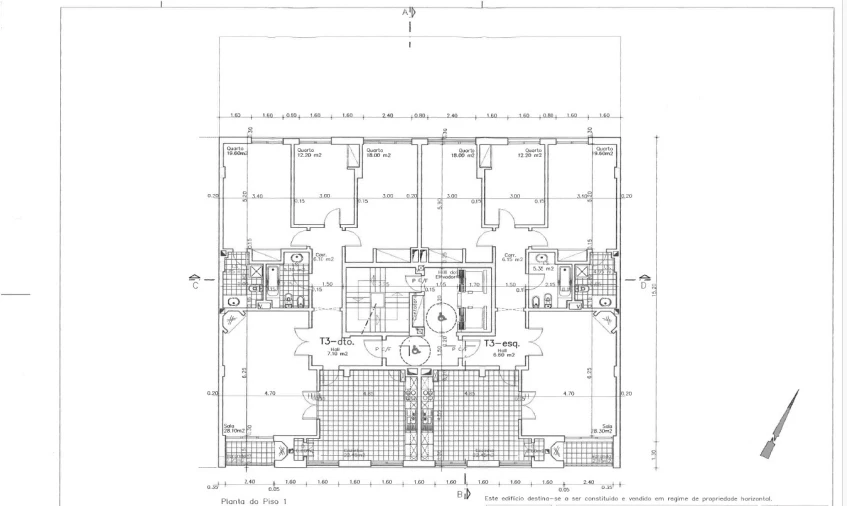 Apartamento T3 para Venda em Castelo Branco Planta 1