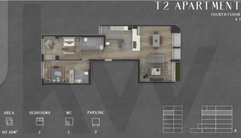 Apartamento T2 para Arrendamento em Avenidas Novas