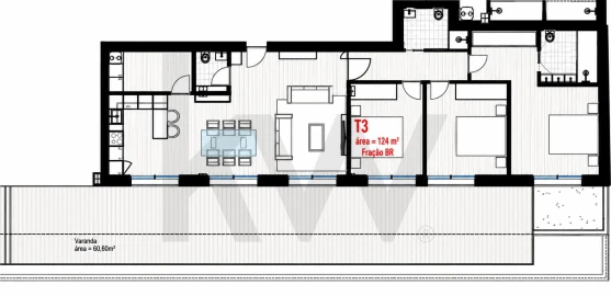 Apartamento T3 para Venda em Freamunde