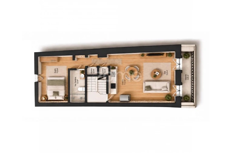 Apartamento T1 para Venda em Cedofeita, Santo Ildefonso, Sé, Miragaia, São Nicolau e Vitória Planta 1
