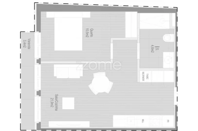 Apartamento T1 para Venda em Paranhos