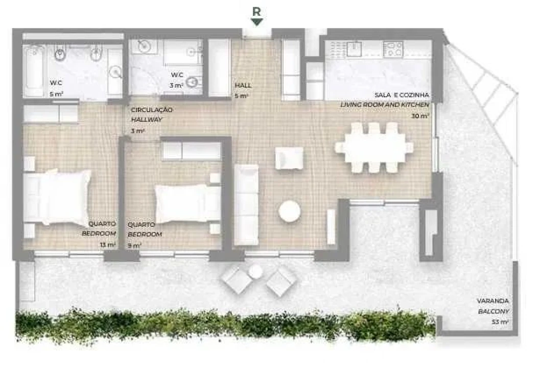 Apartamento T2 para Arrendamento em Cidade da Maia Foto 10