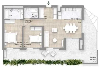 Apartamento T2 para Arrendamento em Cidade da Maia