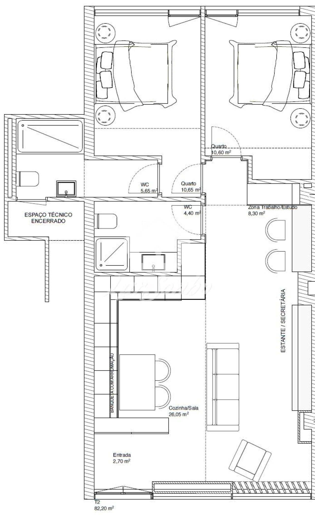 Apartamento T2 para Venda em Gualtar Foto 8
