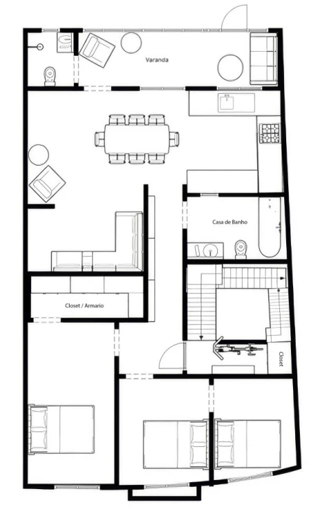 Apartamento T3 para Venda em Arroios