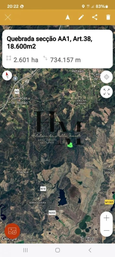 Terreno para Venda em Sarnadas de Rodão