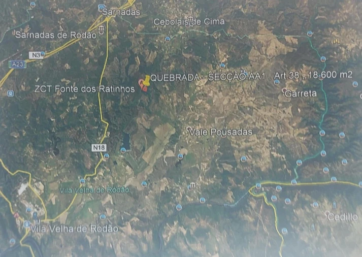 Terreno para Venda em Sarnadas de Rodão Planta 1