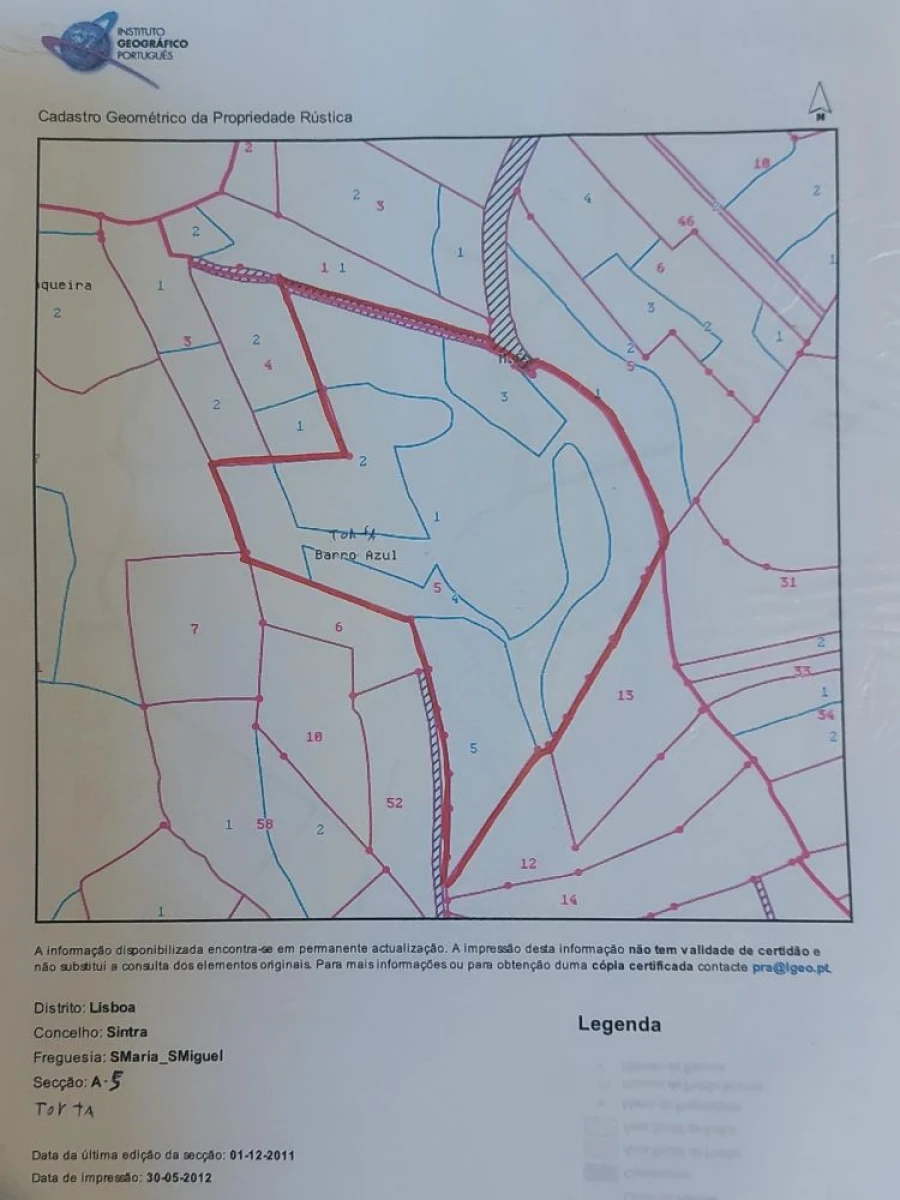 Terreno para Venda em São João das Lampas e Terrugem Planta 1