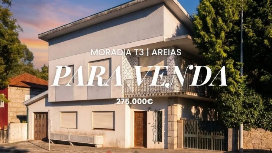 Moradia T3 para Venda em Areias, Sequeirô, Lama e Palmeira
