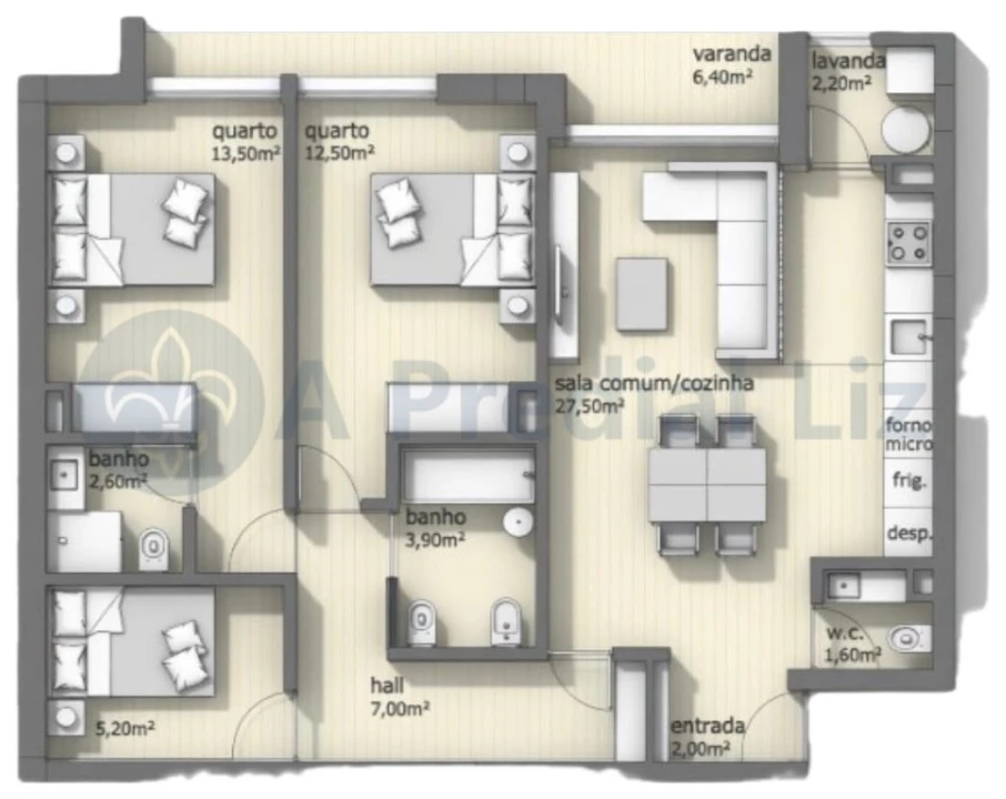 Apartamento T2 para Venda em Moreira Foto 8