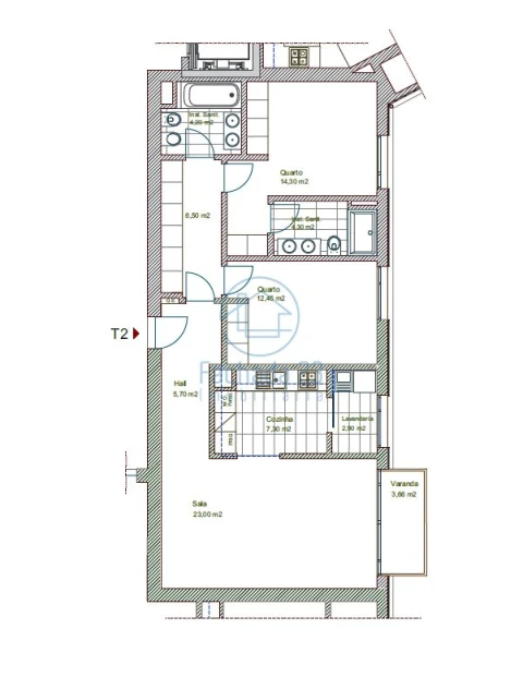 Apartamento T2 para Venda em Oliveira do Douro