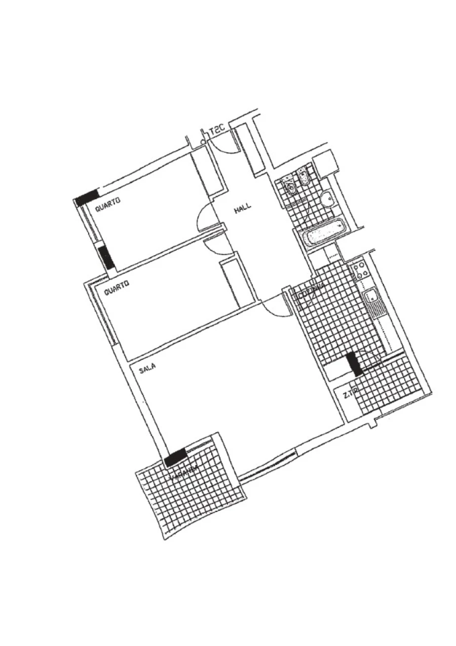 Apartamento T2 para Venda em Santa Clara Planta 1