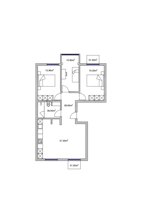Apartamento T3 para Venda em Carnaxide e Queijas