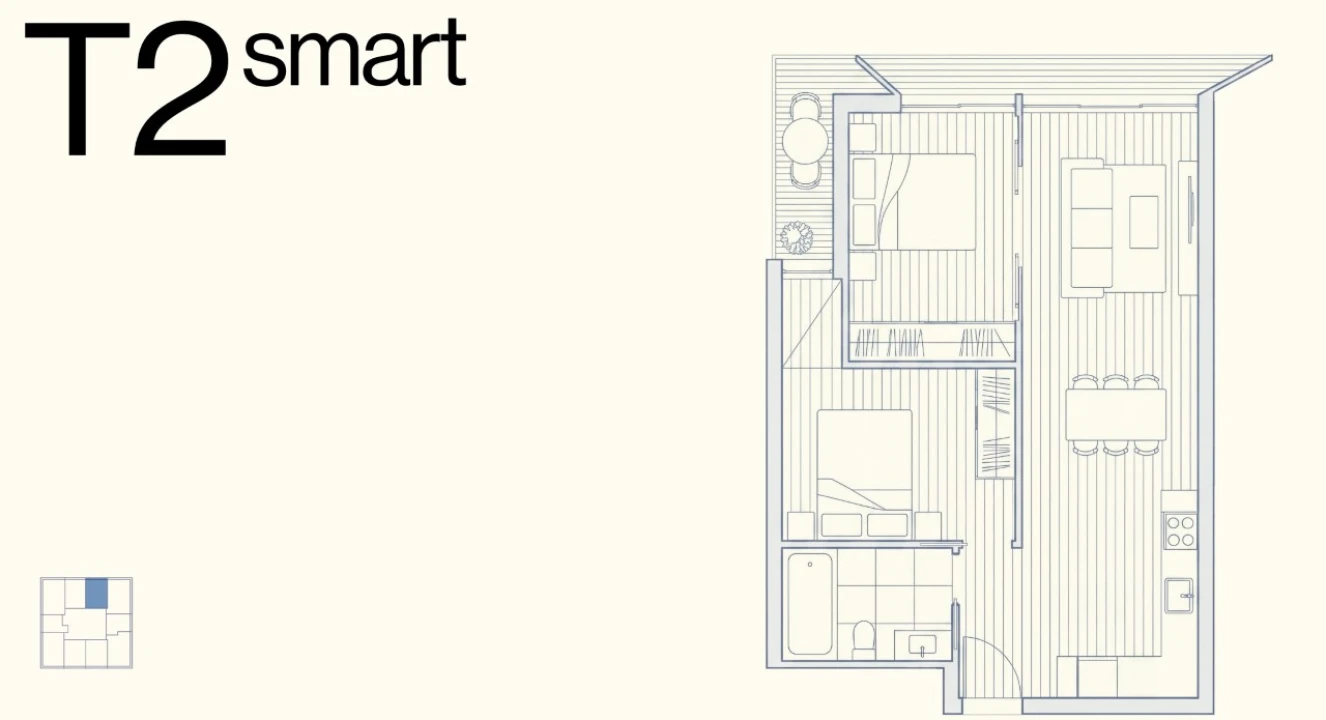 Apartamento T2 para Venda em Ramalde Planta 2