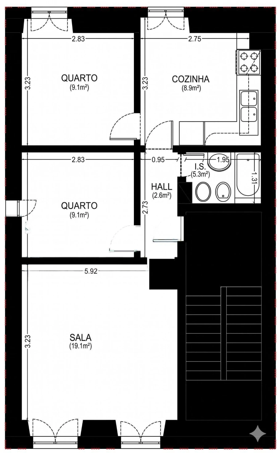 Apartamento T2 para Venda em Misericórdia Foto 20
