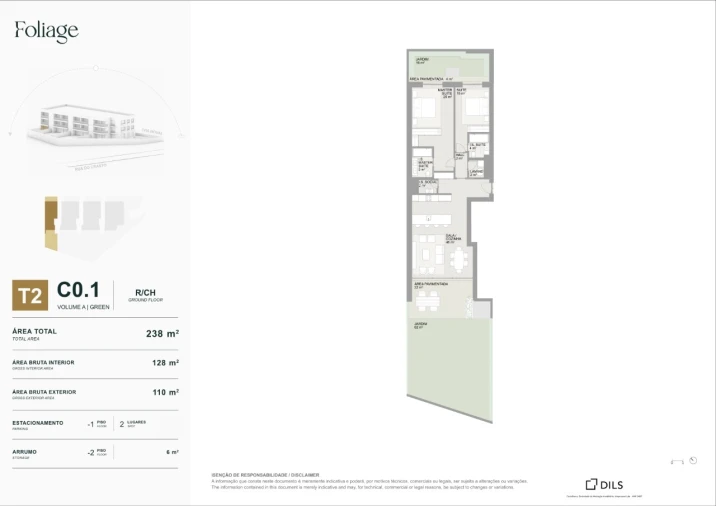 Apartamento T2 para Venda em Aldoar, Foz do Douro e Nevogilde Planta 1