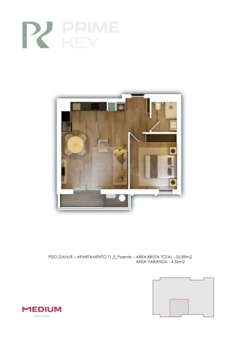 Apartamento T1 para Venda em Vila Nova de Famalicão e Calendário
