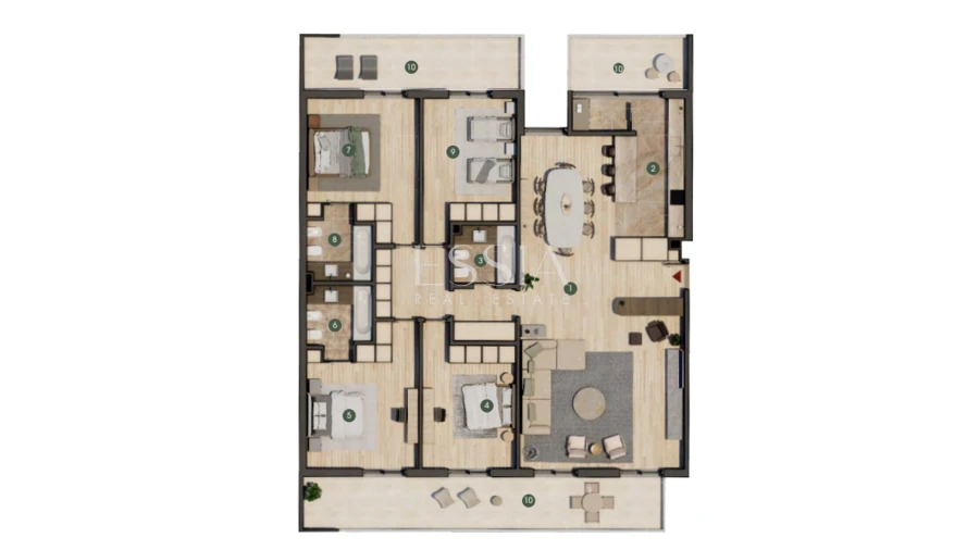 Apartamento T4 para Venda em Oliveira do Douro Planta 1