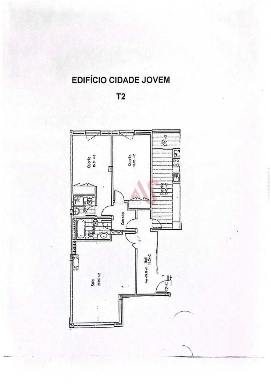 Apartamento T2 para Venda em Rio Tinto Planta 1