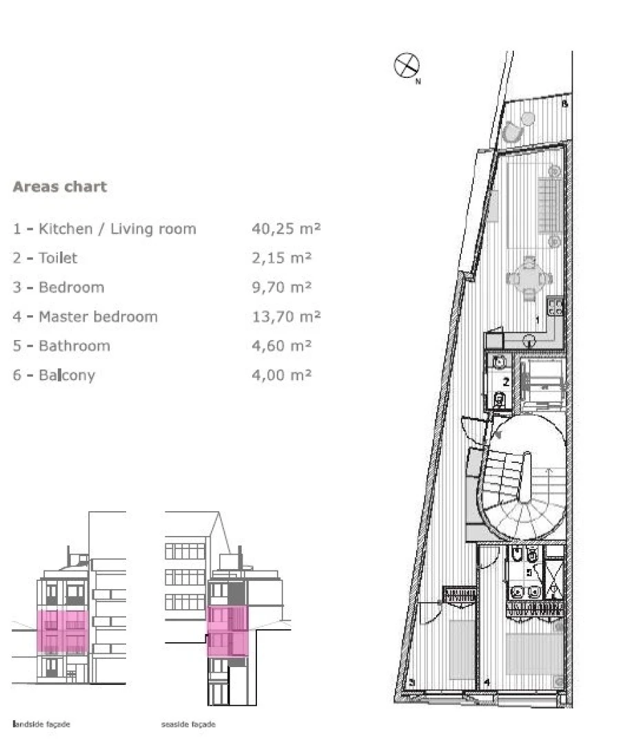 Apartamento T2 para Venda em Aldoar, Foz do Douro e Nevogilde Planta 1