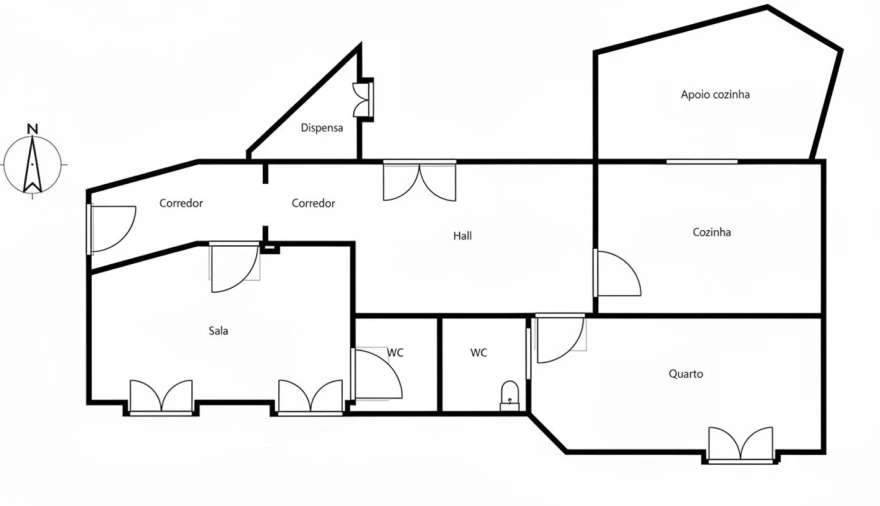 Apartamento T2 para Venda em São Vicente Planta 1
