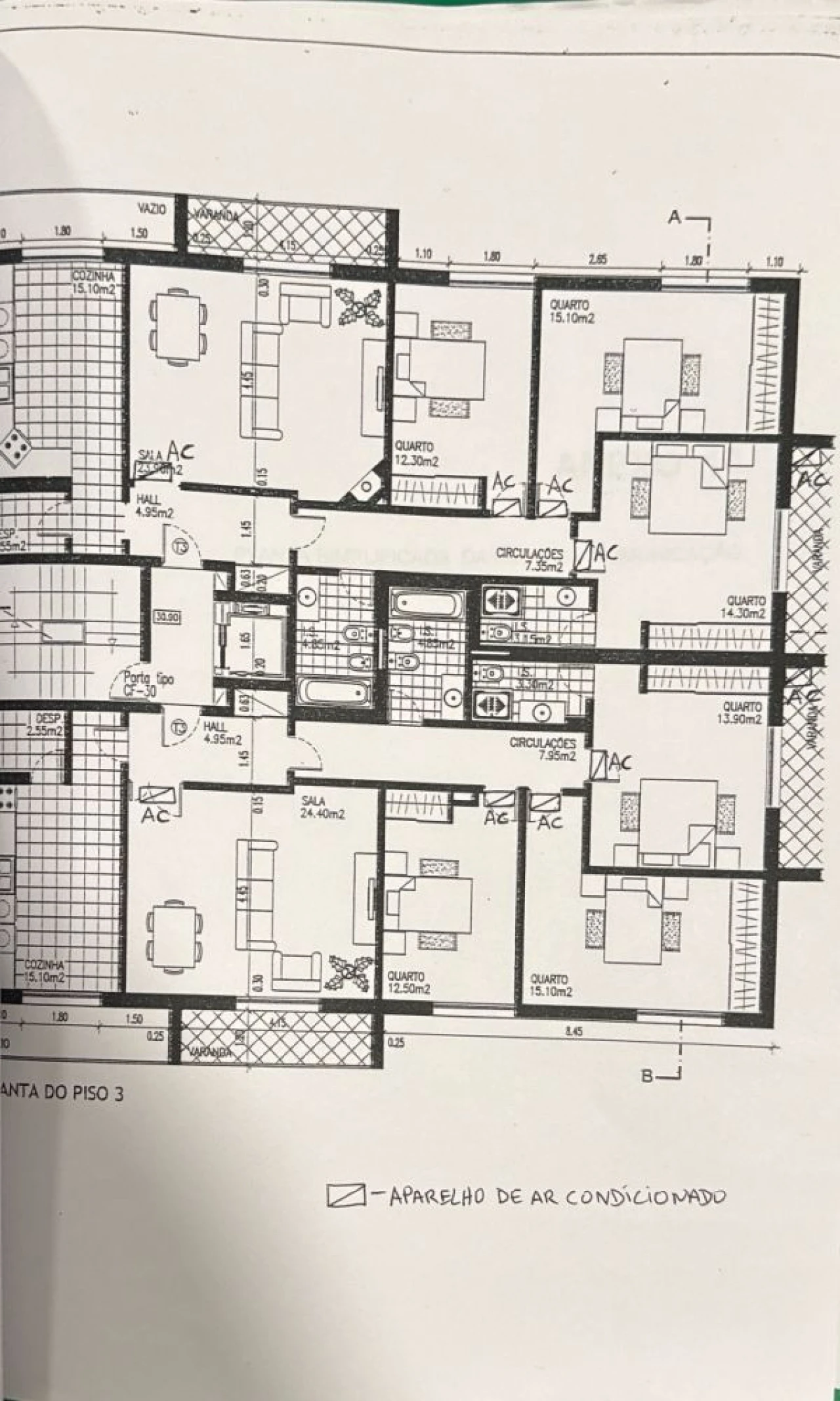 Apartamento T3 para Venda em Alto do Seixalinho, Santo André e Verderena Planta 3