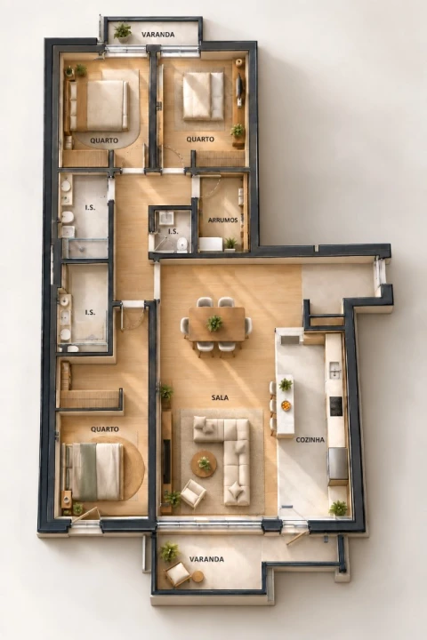 Apartamento T3 para Venda em Canidelo