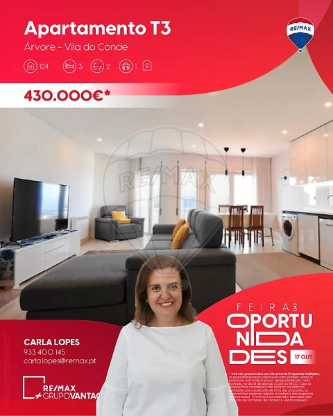 Apartamento T3 para Venda em Arvore