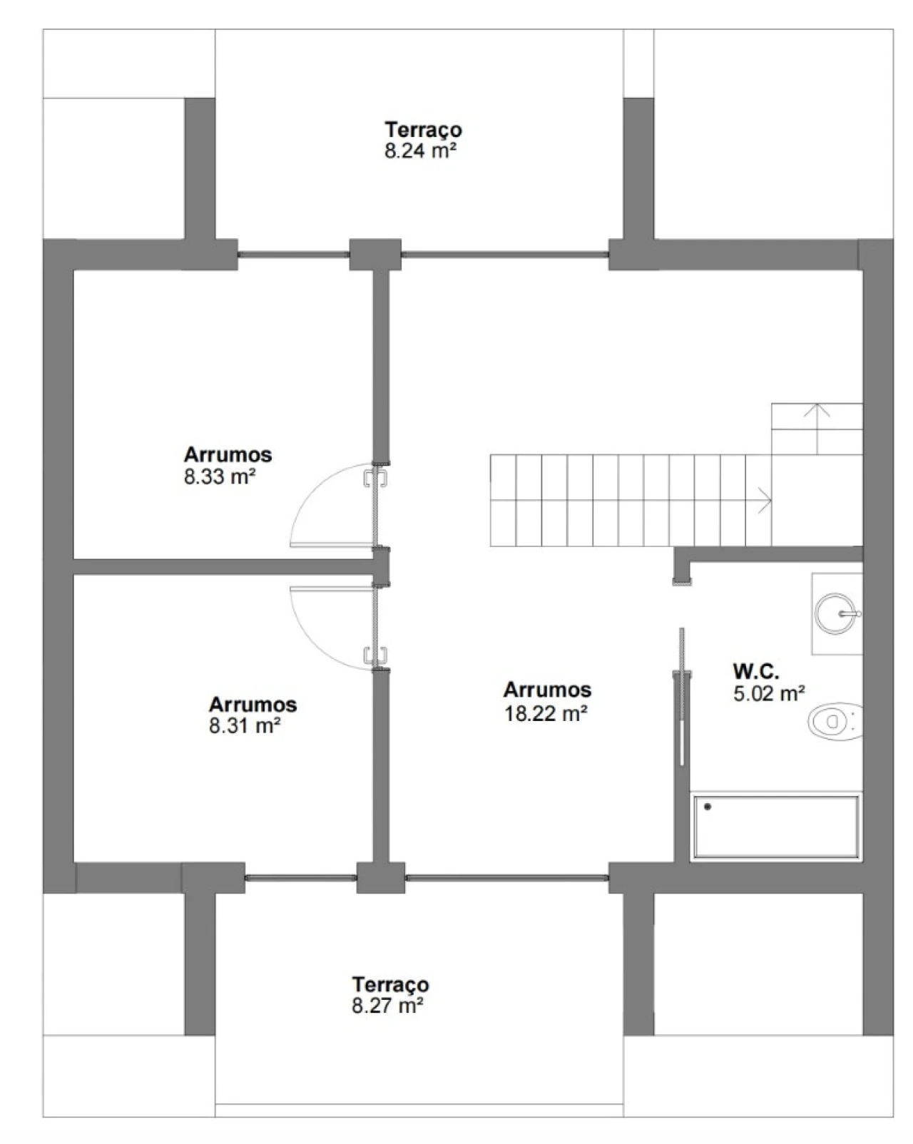 Apartamento T3 para Venda em Oliveira do Bairro Planta 2