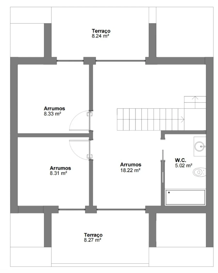 Apartamento T3 para Venda em Oliveira do Bairro Planta 2