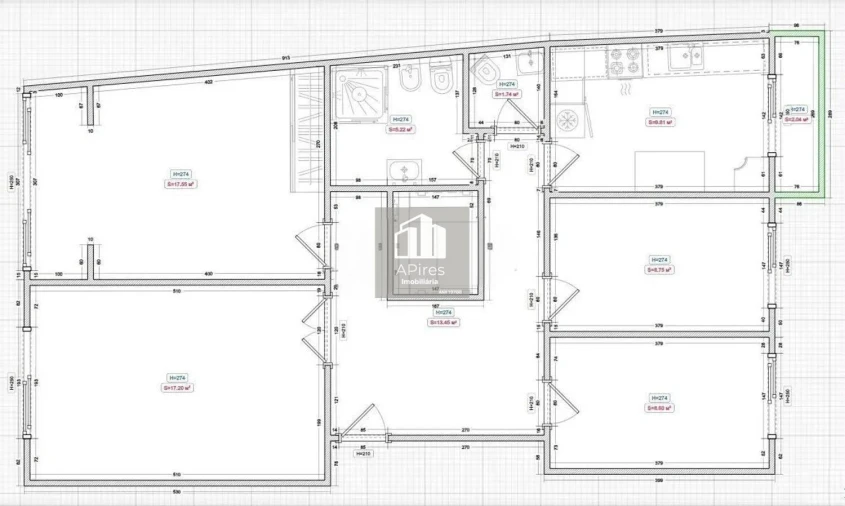 Apartamento T3 para Venda em Costa da Caparica Planta 1