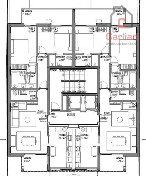 Apartamento T2 para Venda em Mafamude e Vilar do Paraíso