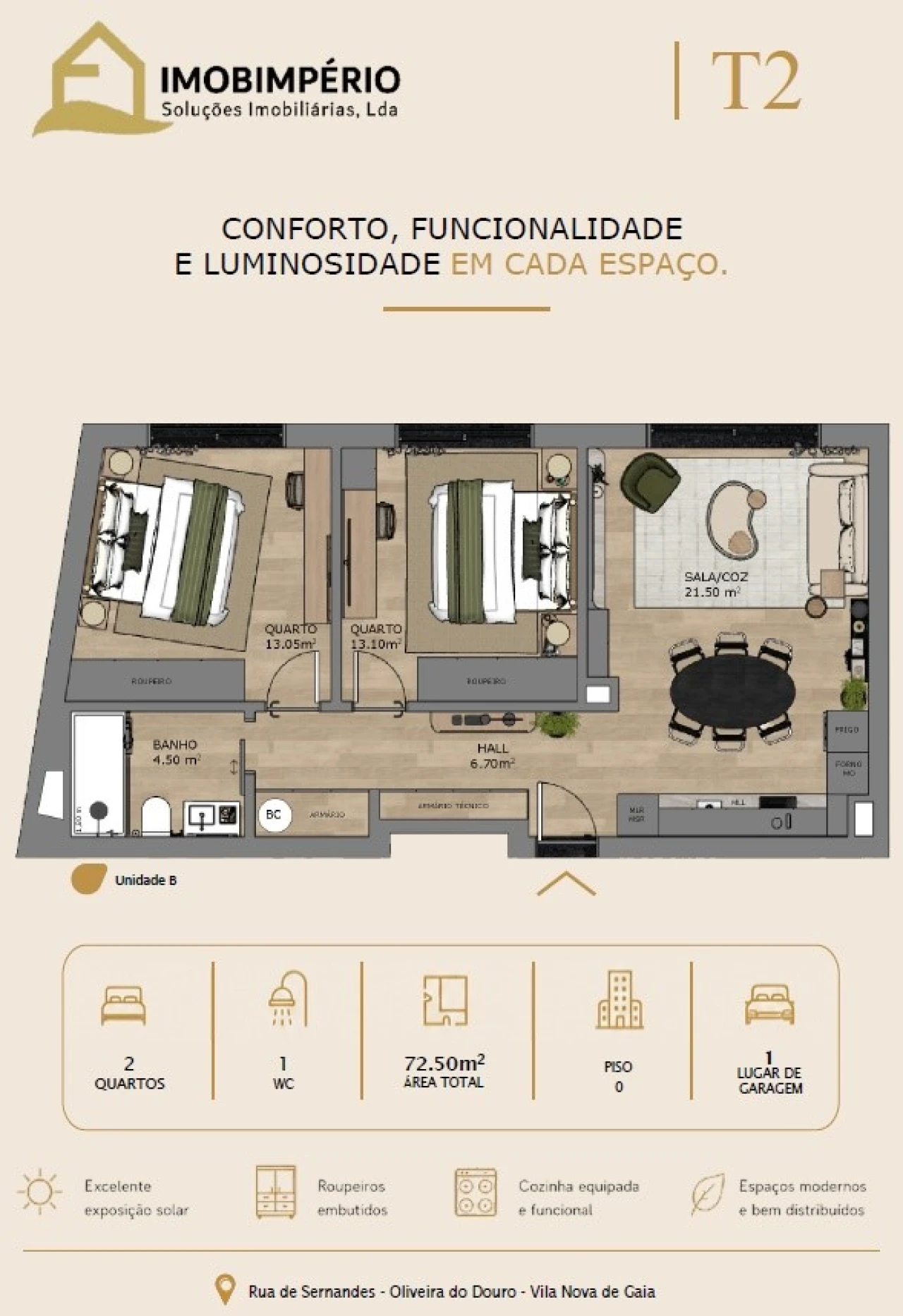 Apartamento T2 para Venda em Oliveira do Douro Planta 3