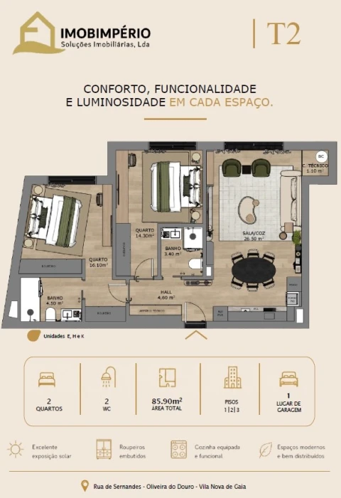 Apartamento T2 para Venda em Oliveira do Douro