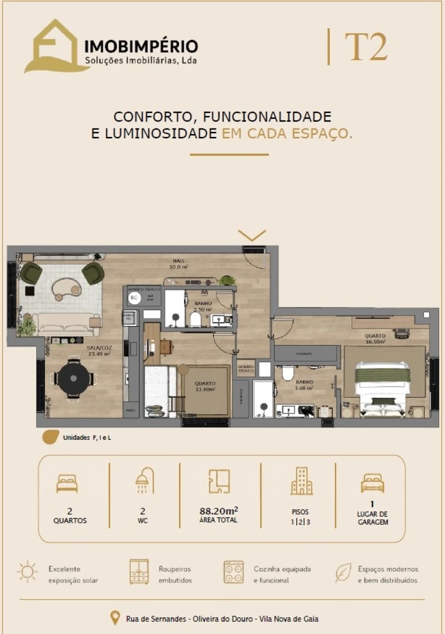 Apartamento T2 para Venda em Oliveira do Douro Planta 4